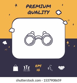 Binoculars line icon. Graphic elements for your design