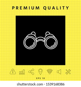 Binoculars line icon. Graphic elements for your design