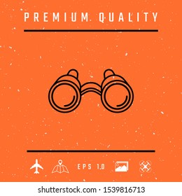 Binoculars line icon. Graphic elements for your design