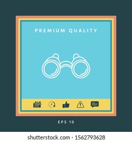 Binoculars line icon. Graphic elements for your design