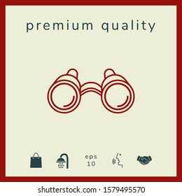 Binoculars line icon. Graphic elements for your design