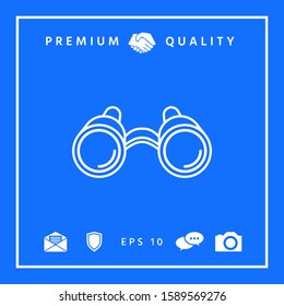 Binoculars line icon. Graphic elements for your design
