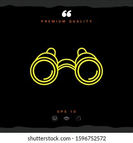 Binoculars line icon. Graphic elements for your design