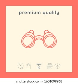 Binoculars line icon. Graphic elements for your design