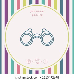 Binoculars line icon. Graphic elements for your design