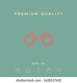 Binoculars line icon. Graphic elements for your design