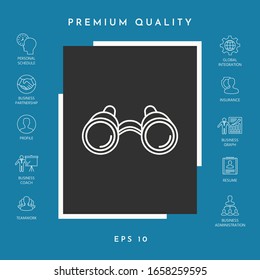 Binoculars line icon. Graphic elements for your design