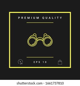 Binoculars line icon. Graphic elements for your design