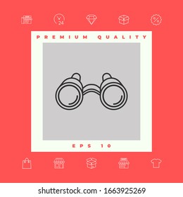 Binoculars line icon. Graphic elements for your design