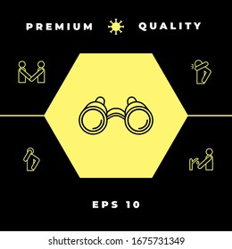 Binoculars line icon. Graphic elements for your design
