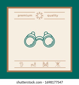 Binoculars line icon. Graphic elements for your design