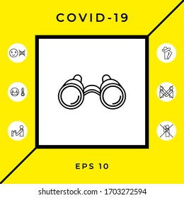 Binoculars line icon. Graphic elements for your design