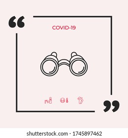 Binoculars line icon. Graphic elements for your design