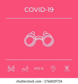 Binoculars line icon. Graphic elements for your design
