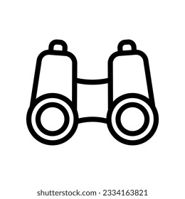 gráfico vectorial de ilustración de icono de línea binoculares. Ilustración de elemento simple gráfico vectorial, adecuado para aplicaciones, sitios web y presentaciones aisladas en fondo blanco
