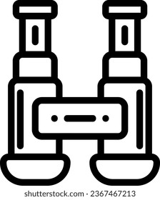 binoculars line icon illustration vector