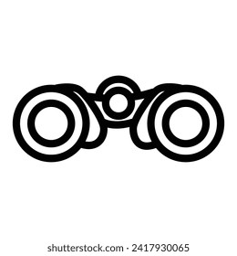 Binoculars line icon, linear style pictogram isolated on white. Spy symbol, logo illustration.