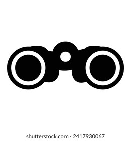 Binoculars line icon, linear style pictogram isolated on white. Spy symbol, logo illustration.