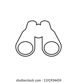 Binoculars line icon, outline vector sign, linear style pictogram isolated on white. Spy symbol, logo illustration. Pixel perfect vector graphics
