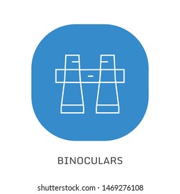 Binoculars line icon, outline vector sign