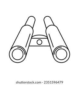 Binoculars line icon, outline vector sign,Binoculars vector sign, linear style pictogram isolated on white..eps