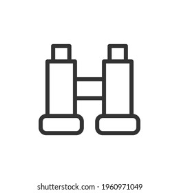 Binoculars line icon in trendy style. Stroke vector pictogram isolated on a white background. Binoculars premium outline icons.