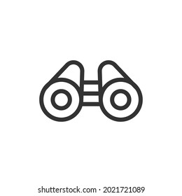 Binoculars line icon in trendy style. Stroke vector pictogram isolated on a white background. Binoculars premium outline icons.