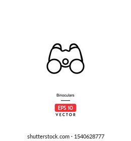 Binoculars line icon vector, EPS10 - Vector