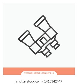 Binoculars Line Icon Vector Illustration
