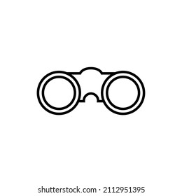 Binoculars line icon, vector outline logo isolated on white background