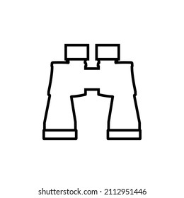 Binoculars line icon, vector outline logo isolated on white background
