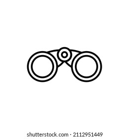 Binoculars line icon, vector outline logo isolated on white background