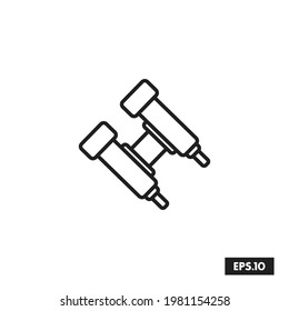 Binoculars line icon vector set. Camping Symbol logo vector illustration