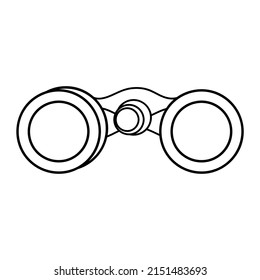 Binoculars line stylye icon. Vector. Isolared on white background.