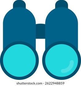 Diseño de iconos de Vector de línea de binoculares