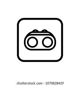 Binoculars line vector icon. Marketing outline illustration.