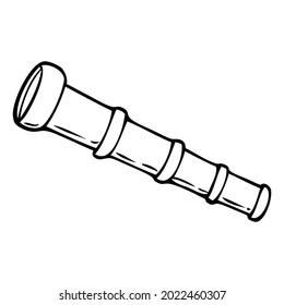 ilustración del vector de línea binocular, aislado en fondo blanco, vista superior