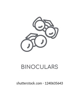 Binoculars linear icon. Modern outline Binoculars logo concept on white background from camping collection. Suitable for use on web apps, mobile apps and print media.
