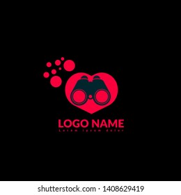binoculars logo concept. Designed for your web site design, logo, app, UI. map pin logo design. corporate identity logo. can be used for business company. modern illustration