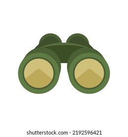 binoculars long distance observe vector flat illustration