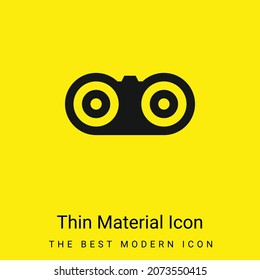 Binoculars minimal bright yellow material icon