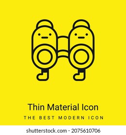 Binoculars minimal bright yellow material icon