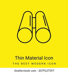 Binoculars minimal bright yellow material icon