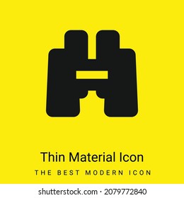 Binoculars minimal bright yellow material icon