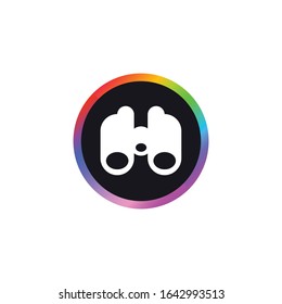 Binoculars - Modern Button Icon
