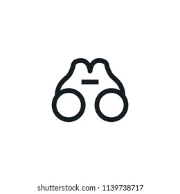 Binoculars Modern Simple Outline Vector Icon