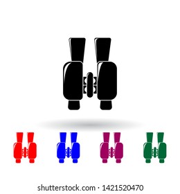 binoculars multi color icon. Elements of army & war set. Simple icon for websites, web design, mobile app, info graphics