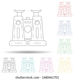 Binoculars multi color set icon. Simple thin line, outline vector of army icons for ui and ux, website or mobile application
