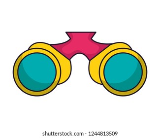 binoculars object on white background