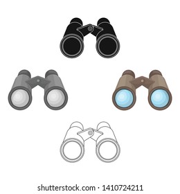 Binoculars for observation.African safari single icon in cartoon,black style vector symbol stock illustration web.